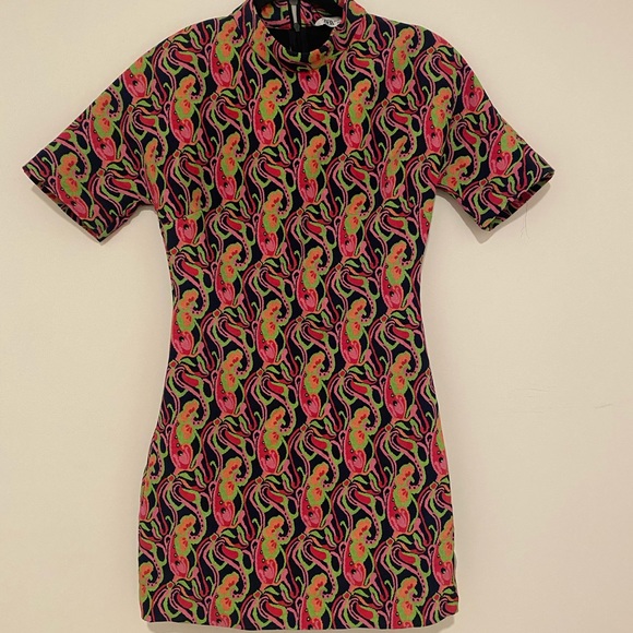 NWT ZARA multi color mini dress - Picture 3 of 15